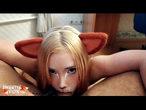 ❤️ Kitsune gbe dick ati pẹlu ni ẹnu rẹ ❤❌ Fidio furo ☑